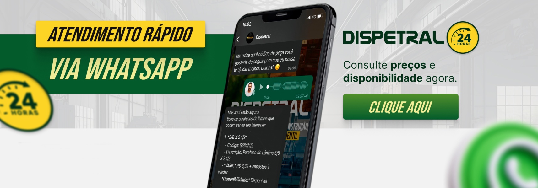 Atendimento 24h Dispetral!